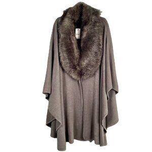 SAKS FIFTH AVENUE Faux Fur Cape/Poncho - NWT